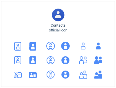 Contacts icon exploration
